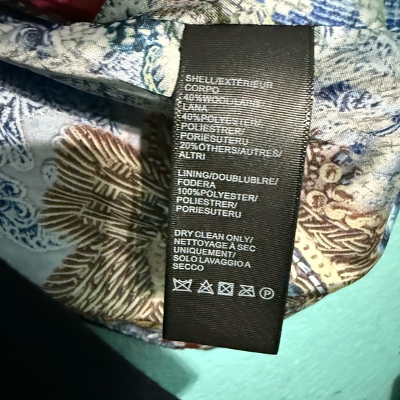 Robert Graham Men's Car Coat Wool Blend Size Large Navy blue - Picture 5 of 9